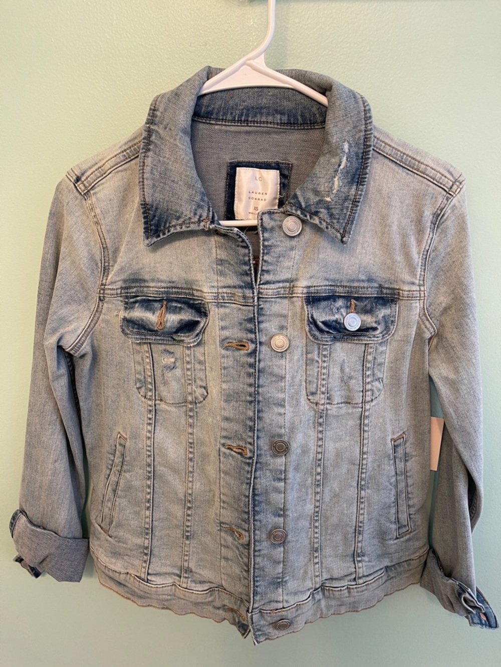 LC Lauren Conrad Light Blue Denim Jacket